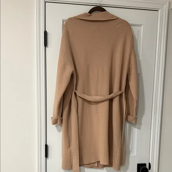 Women's Tan Belted Coat Size XL - Image 10