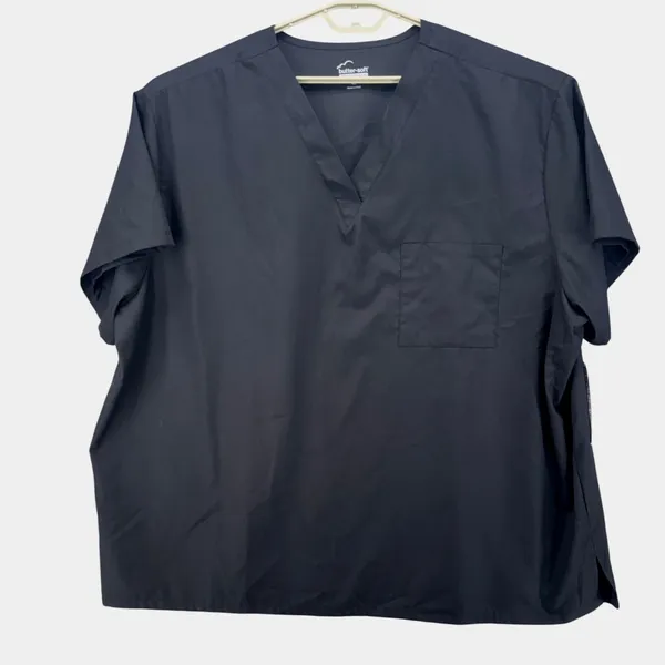 Butter-Soft Originals Womens Black Scrub Size 4x Top V-Neck Pocket BSN1171 Nurse - Image 2