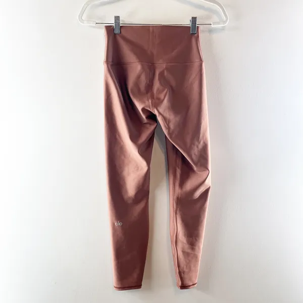 Alo Yoga Airlift 7/8 High-Waisted Leggings Dusty Rose Pink Small - Image 4