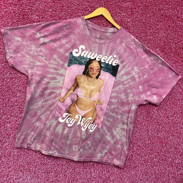 Saweetie Icy Wifey High Maintenance Oversized Rap Tie Dye 2X - Image 3