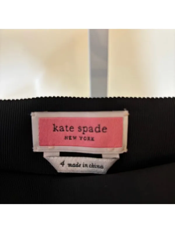 Kate Spade EUC Women's Black Pleated Flounce Mini Skirt Size 4 - Image 2