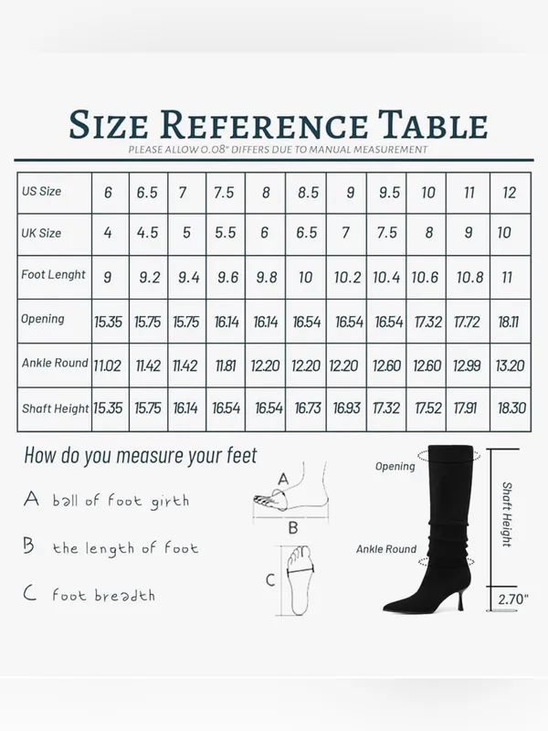 TEAIEUI Knee High Boots Women Kitten High Hee... - Image 5