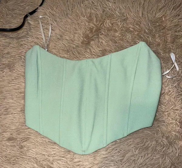 Princess Polly carlie corset top green - Image 3