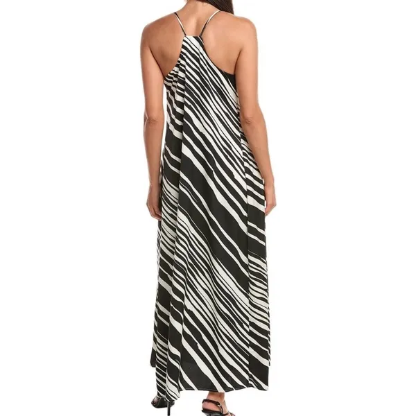 Nicole Miller Palma‎ Satin Maxi Dress Women's - Image 9
