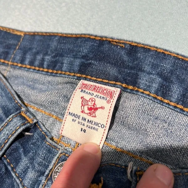 True Religion Boys Jack‎ Distressed Straight Jeans Mid Rise D29 - Image 8