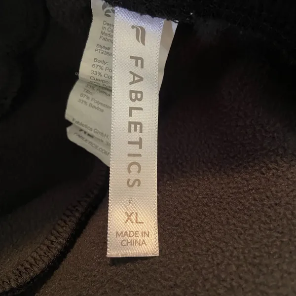 Fabletics Black Cargo Style Wide Leg Sweatpants XL - Image 5