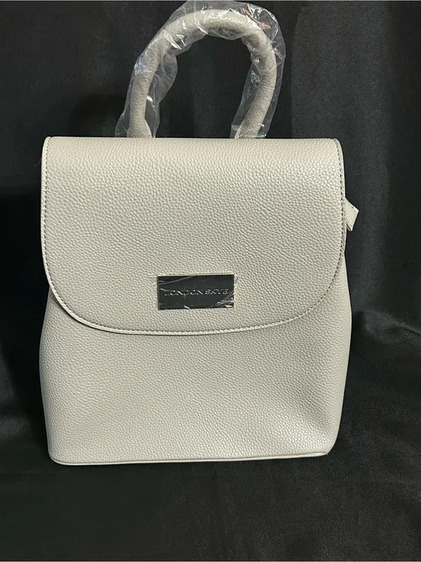 London Skye Women's Grey Top-Handle Backpack Travel Bag - Image 2