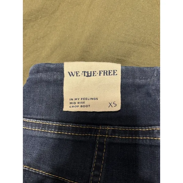 Free People We The Free In My Feelings High Rise Crop Boot Jeans Women's XS BNWT - Image 4