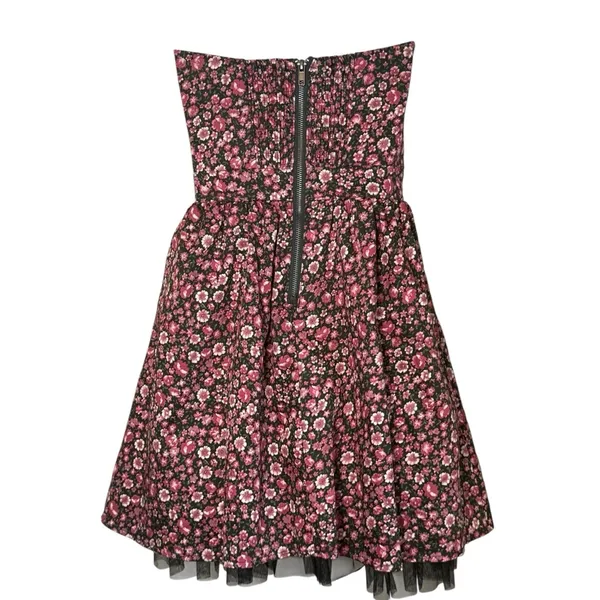 Sound & Matter Pacsun Floral Whimsigoth Mini Dress XS Strapless Fairy Grunge‎ - Image 4