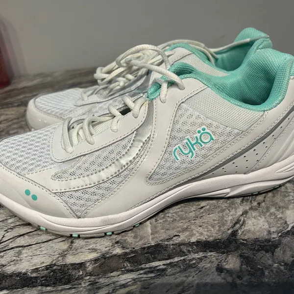 Ryka Women's Athletic Shoes in White and Mint - Image 2