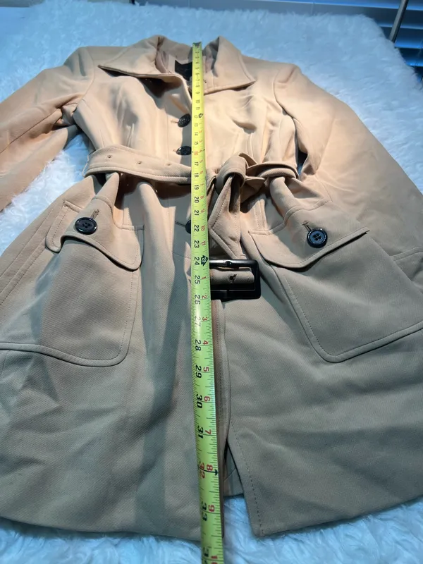 The Limited Tan Trench Coat with Buckle belt Size XS - Image 6