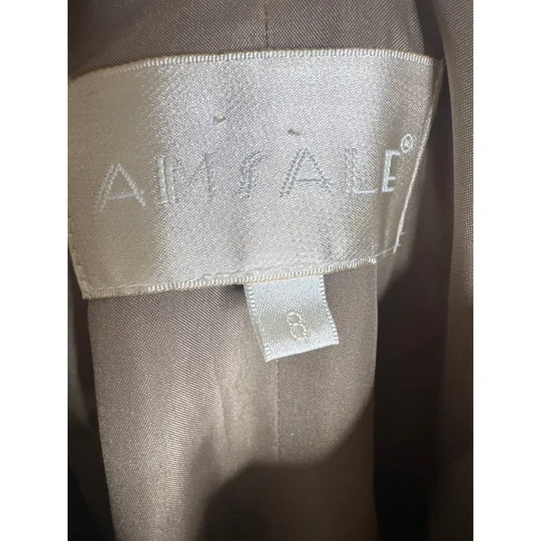 VTG AMSALE Gold Strapless Satin Gown Ruched Bodice Formal Evening Dress Sz 8 Y2K - Image 9