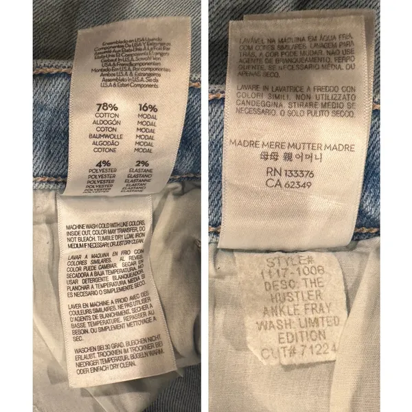 Mother The Hustler Ankle Fray Jeans In Limited Edition Size 23 - Image 13