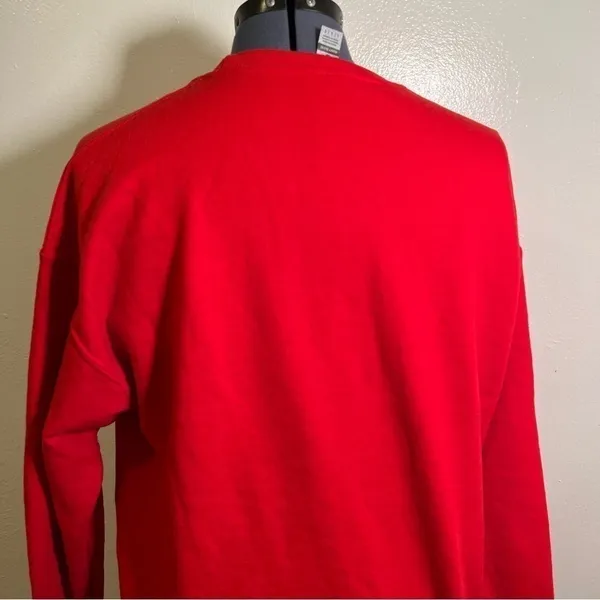 Unisex Size Large Crewneck Sweatshirt Red White Love Is All You Need Gildan - Image 6
