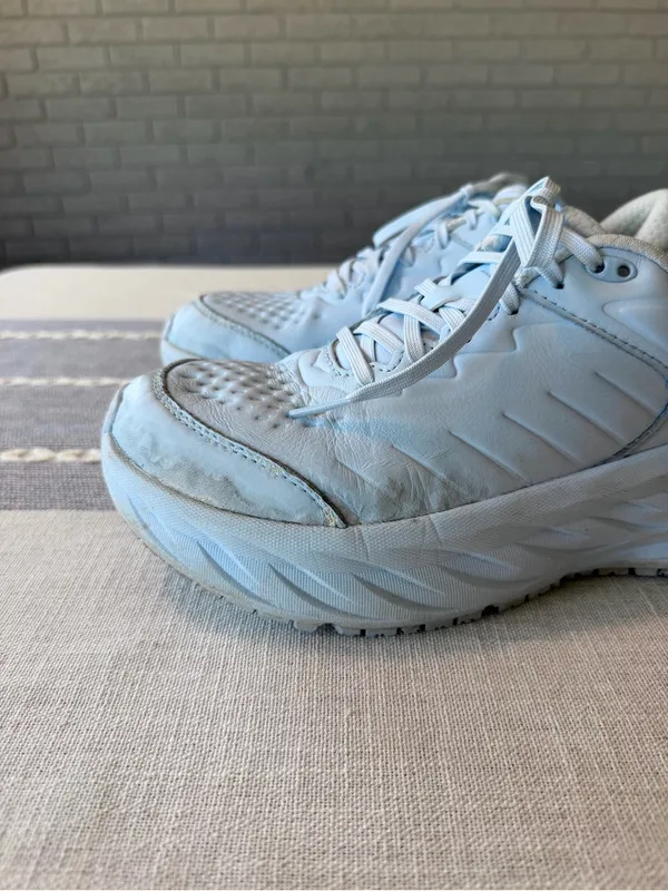 Hoka Bondi SR Light Blue Leather Slip Resistant Shoes Women’s Size 9.5 - Image 9