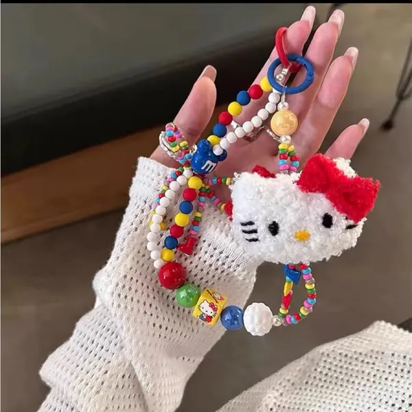 Sanrio Hello Kitty Colorful Beaded Bag Charm Bag Chain Accessory - Image 3
