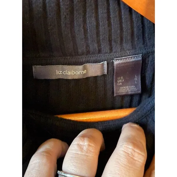 Liz Claiborne L Turtleneck sweater black - Image 4