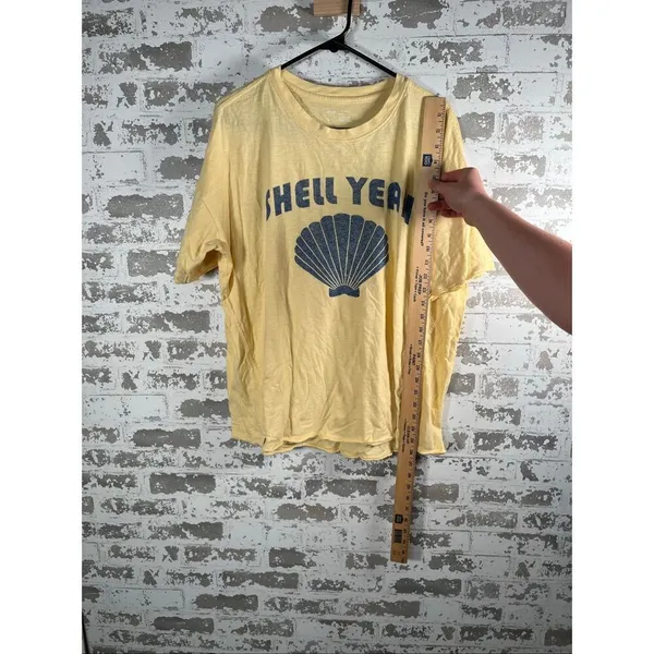 Aerie | women yellow “shell yeah” short sleeve shirt oversized - Image 4