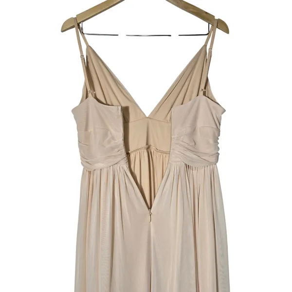 Lulus‎ Queen of the Evening Cream Maxi Dress NWT Size Medium Formal Evening Gown - Image 3