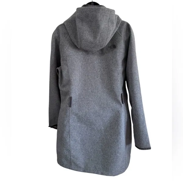 The North Face Women’s Wind Wall Jacket Coat Long Gray Missing Belt Sz L - Image 8