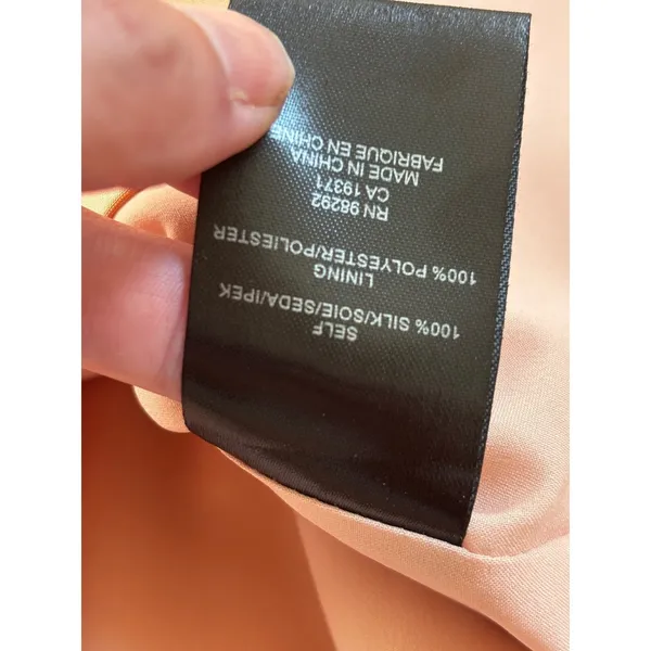 Tibi Silk Popover Shift‎ Dress 6 Terracotta Pink Cape Back Minimalist Cocktail - Image 6