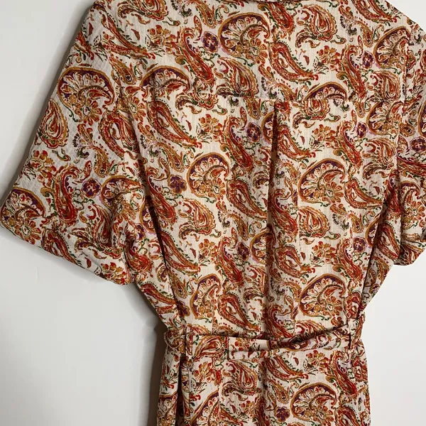 Sezane Adele Button Front Midi Dress in Paisley Riviera Womens New Size 42 - Image 7