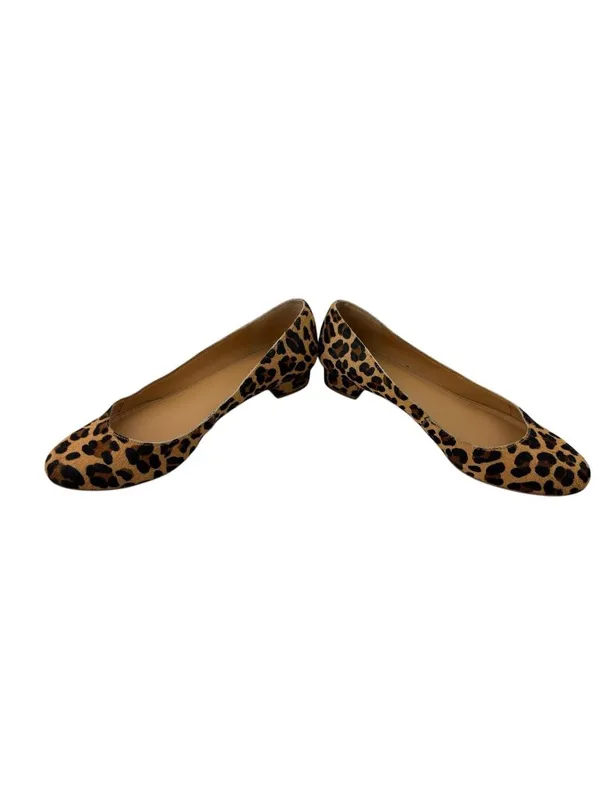 J. Crew Lily Flats Womens Size 7 Leopard Print Calf Hair Low Heel Acadamia - Image 10