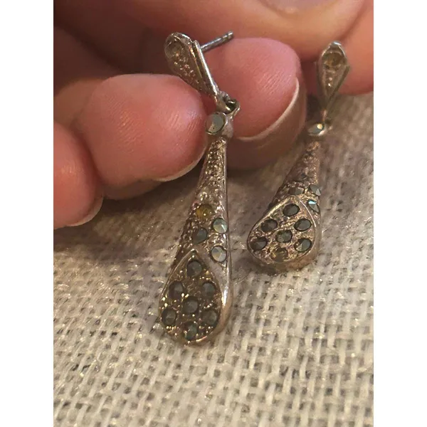 A280 1 1/4 inch earrings 925 sterling silver - Image 2