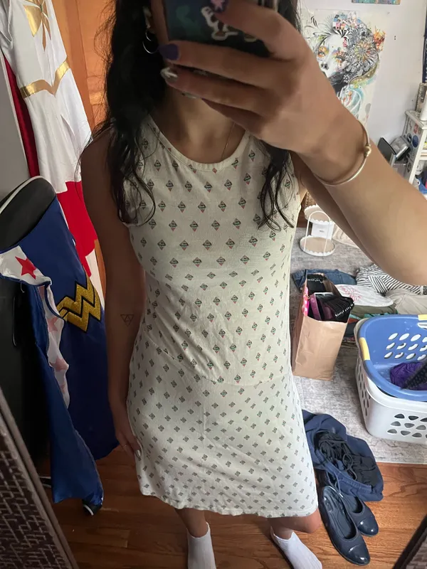 Carve Designs White Dress with Pattern - Image 2