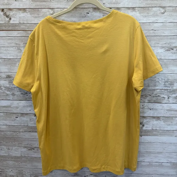 Rebecca Malone Womens XL Top Southwestern Yellow Embroidered Boho Tassel Fringe - Image 4