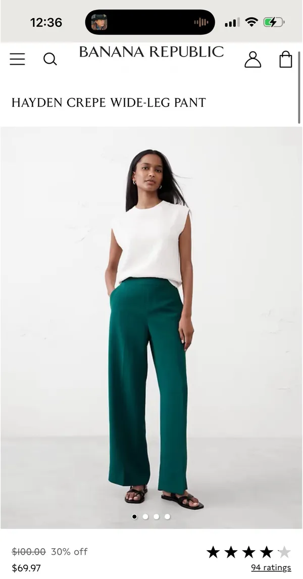 Banana Republic Wide Leg Pants - Crepe - Image 4