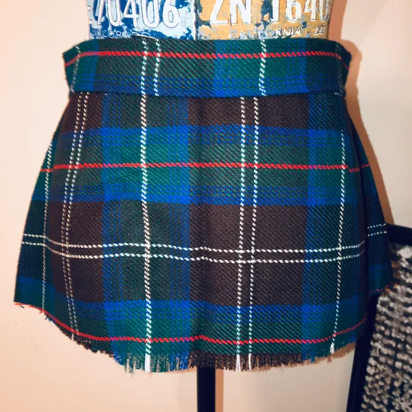 Vintage Micro Mini Plaid Skirt Small - Image 2