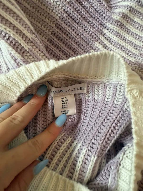 Purple And White Sweater - Image 3