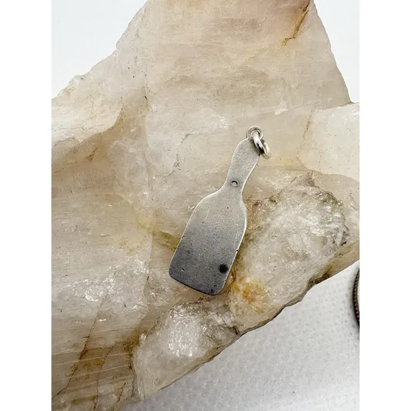 Vintage Sterling Silver‎ Hinged Menu Sign Charm Figural Pendant 0.8g Moving Part - Image 5