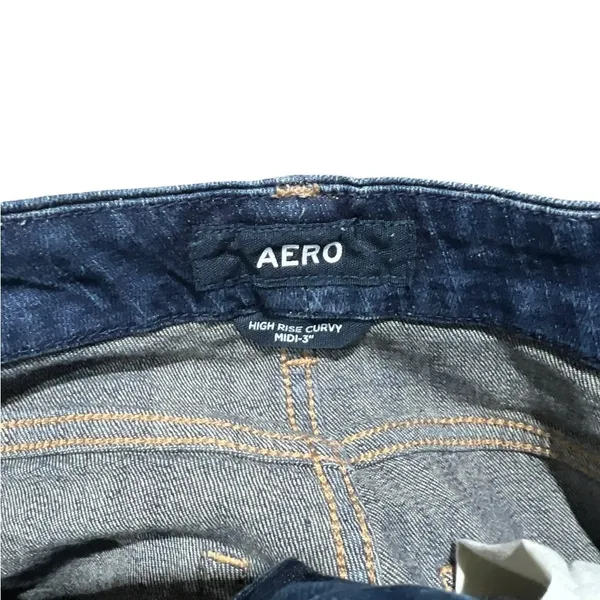 Aeropostale High Rise Blue Denim Midi Jeans Size 0 - Image 4