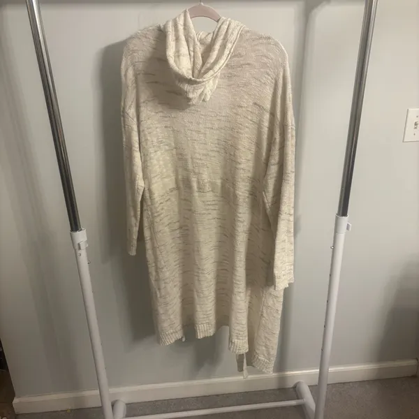Adyson Parker Light Cream Hooded Knit Cardigan - Image 5