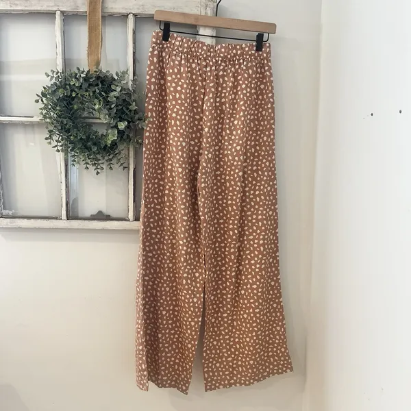 NWT‎ Thread and Supply 100% Tencel Lyocell Wide Leg Beachy Pants Sz S Polka Dot - Image 4