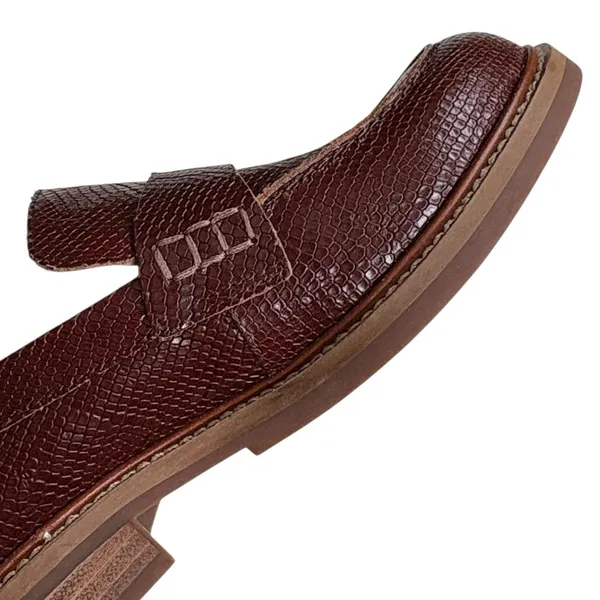 EUC Lucky Brand Leather Salima Loafers Brown Size 6 - Image 4