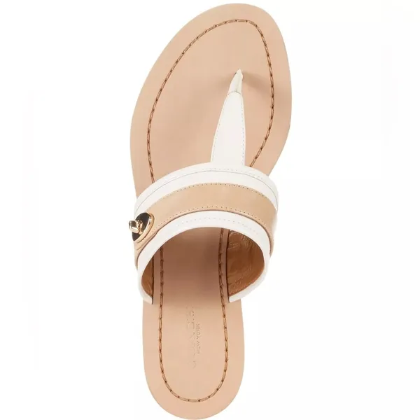 Coach Eileen Turlock Tan and White Sandals Size 9.5 - Image 2