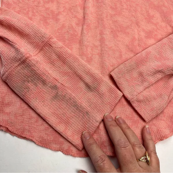 Intimately Free People Turtleneck Top Medium Rose Pink‎ Burnout Floral NEW *FLAW - Image 7