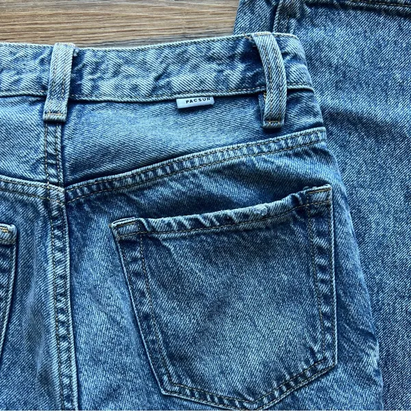 Pacsun Womens 90’s Boyfriend Denim Ripped Distressed Jeans Sz 24 Light Wash Blue - Image 12