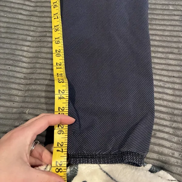 Lululemon athletica Navy Blue Striped Mid OR High Rise Jogger Yoga Pant See Pics - Image 3