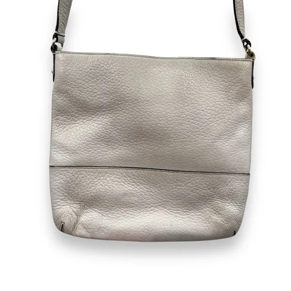 Kate Spade‎ Bag Bay Street Cora Pebbled Leather Beige Gray Crossbody - Image 3