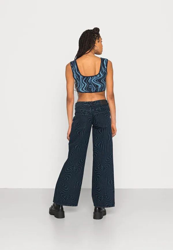 Urban Outfitters NWT BDG Marbel Puddle High Waisted Wide Leg Jeans - Image 2