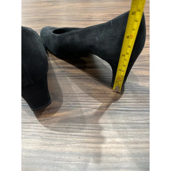 Stuart Weitzman Black‎ Suede Kitten Heel Pumps Classic Shoes Size 8M - Image 3