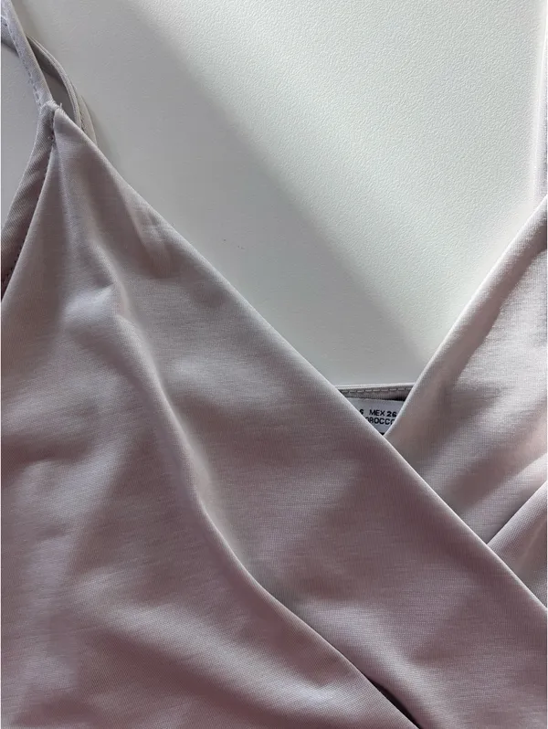 ZARA Silver Cropped Tank Top - Image 2