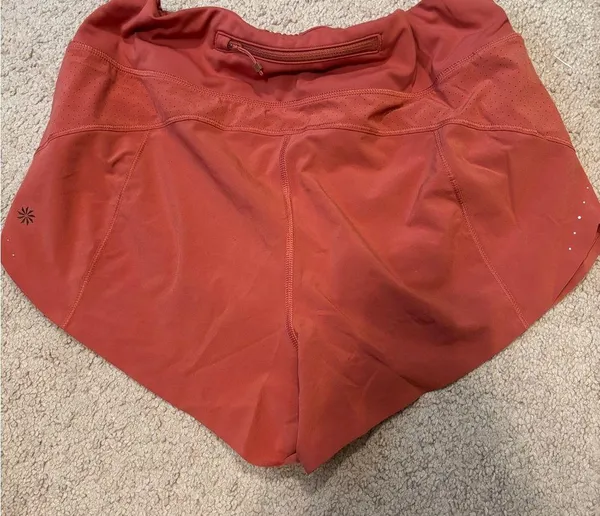 Athleta Red Athletic Shorts Lightweight Elastic Waist - Image 2