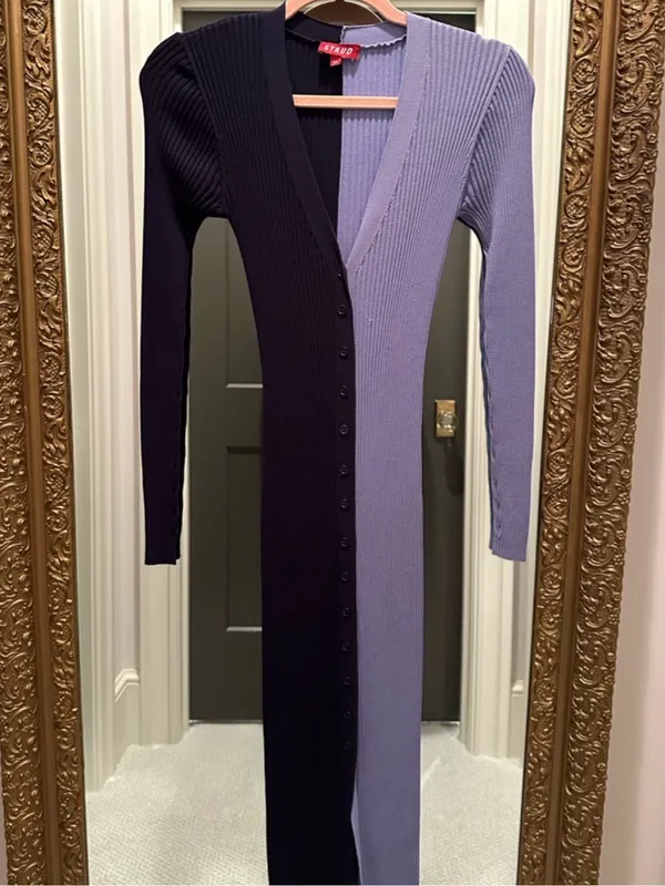 Staud Colorblock Midi Dress - Image 3
