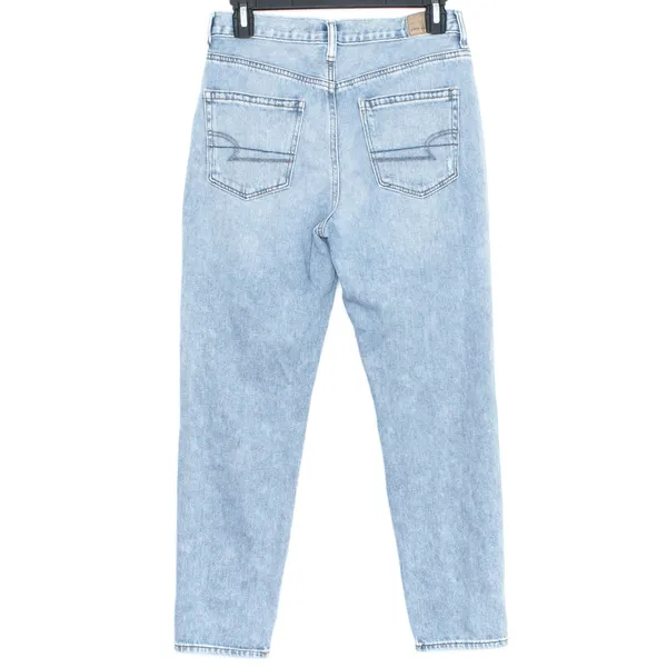 American Eagle Jeans Mom High Rise Ripped Y2K 90s Grunge Casual Blue 4 Short - Image 2