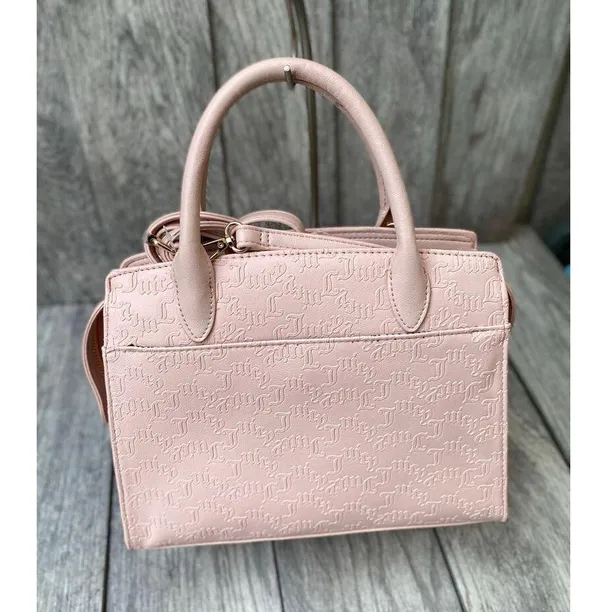Juicy Couture Pink Satchel Bag – Embossed Logo & Heart Charm - Image 3